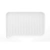 Richell Silicone Draining Tray, White, Shelly, 41 x 36.3 x 5.1 cm, Drainage Tray with Stop Valve, Large, Reversible, Antibacterial