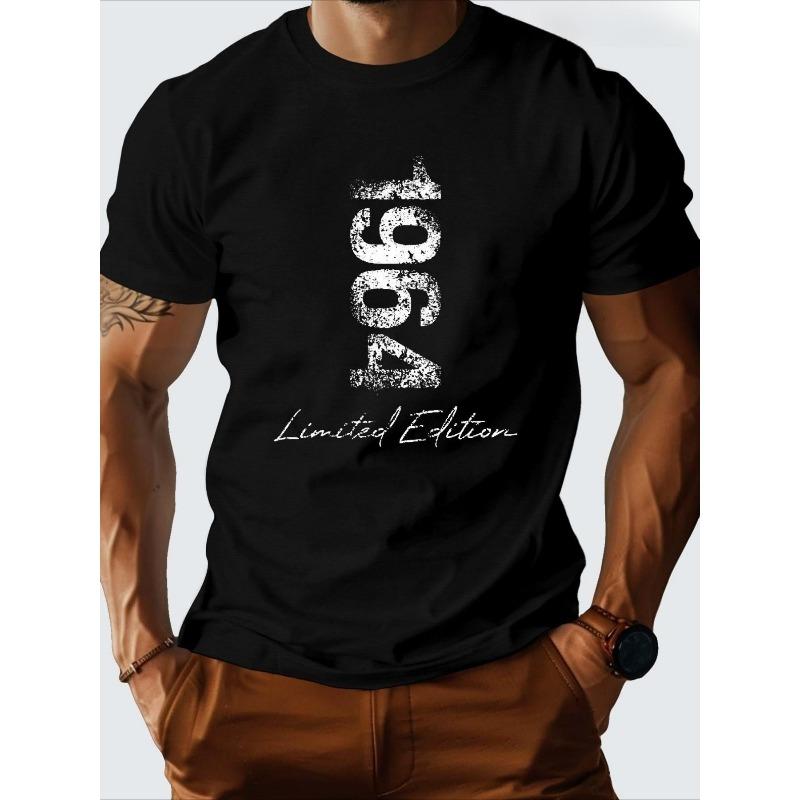 Limited Edition Men s Vintage TShirt 1964 Retro Logo Print & Numbered Design Black with White 1964 Graphics Regular Fit AllSeason Comfort 2XL чёрный