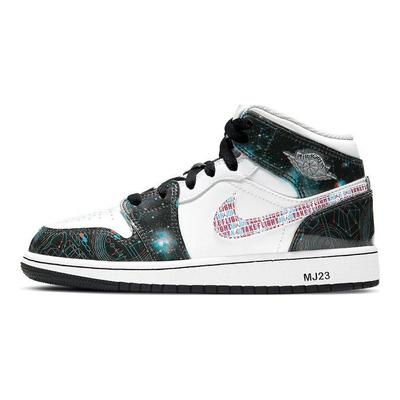Air 1 Mid SE GS Take Flight Kids Sneakers White Bright-Crimson Blue-Hero BQ6931-114