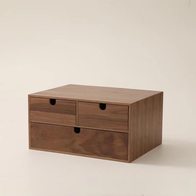 Wooden Storage Box Bedroom Desktop Storage Drawer Dressing Table Jewelry Organizing Box Modern Home Organization Accessories