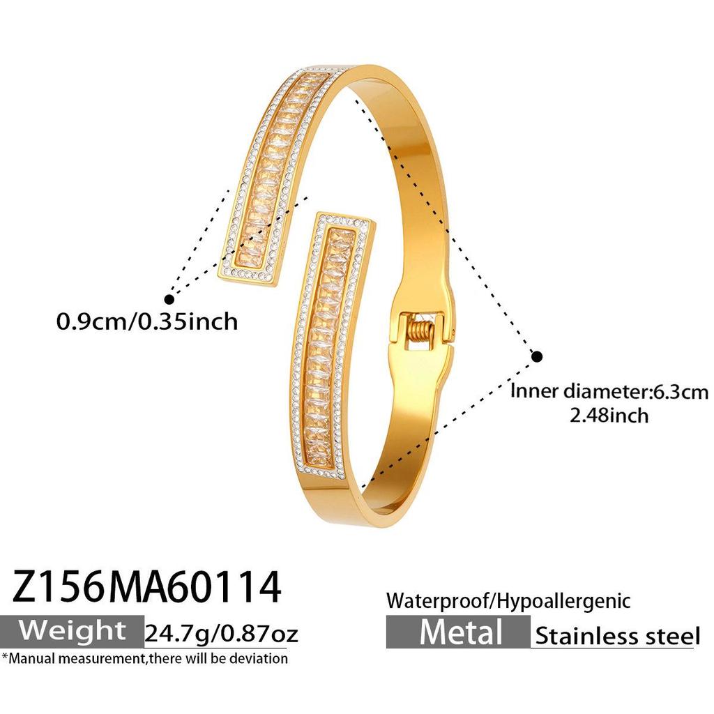 European and American Cross-Border Zircon Daisy Clasp Openable Bracelet - Fresh, Niche, Light Luxury Bracelet Set