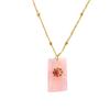 Pendant Square Neck Chain Vintage Sweater Chain Korean Chic Sun Stone Necklace  Women