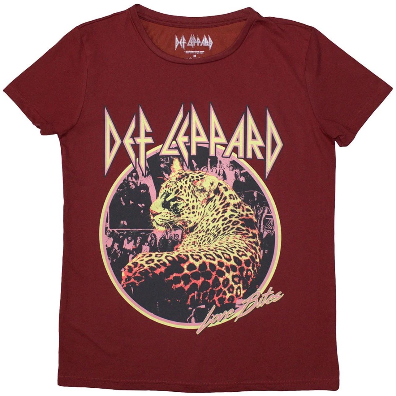 Def Leppard  Love Bites  Red Women s T shirt - NEW OFFICIAL XL