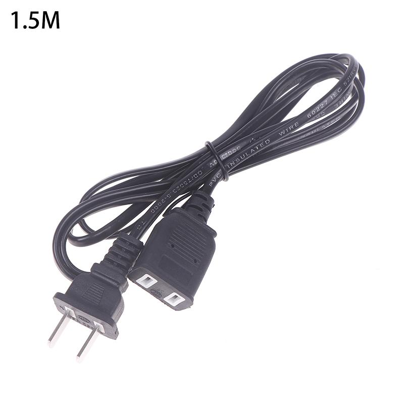 Ac Power Cord White Black Red Line With On/Off Switch Button Cables Wire Two-Pin Plug Cable Extension Cords Adapter