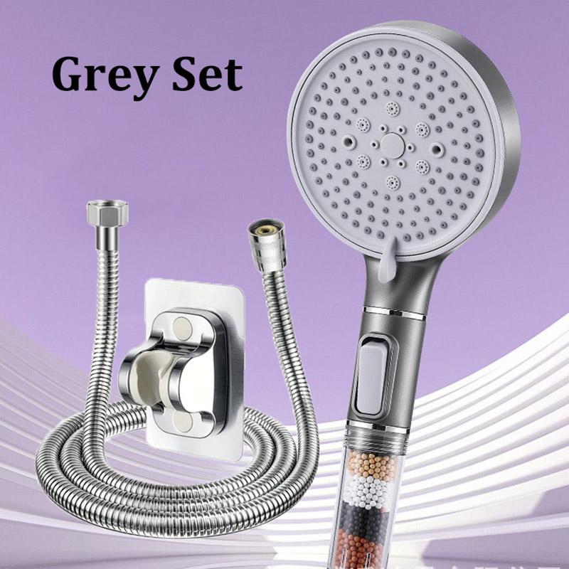 Filter Spray Five-speed Booster Large Panel Shower Head Home Shower Bath Handheld Shower Head Plus Hose Set