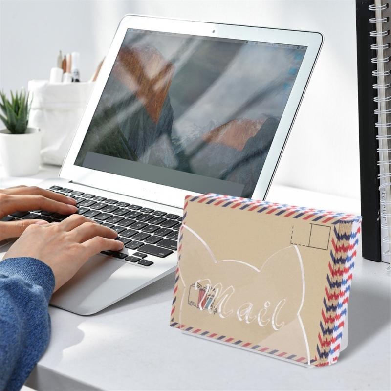 Transparent Acrylic Desktop Letter Organizer For Office Home Clear Paperworks Storage Rack for Folders Books Bill