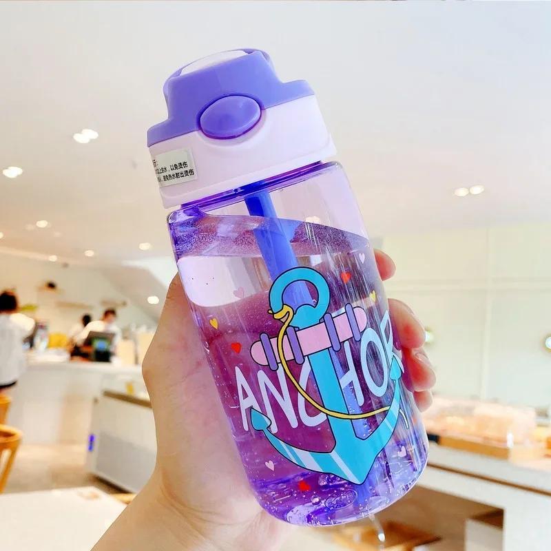 Kids Water Sippy Cup Creative Cartoon Baby Feeding Cups with Straws Leakproof Water Bottles Outdoor Use Lightweight To Carry Childrens Cups