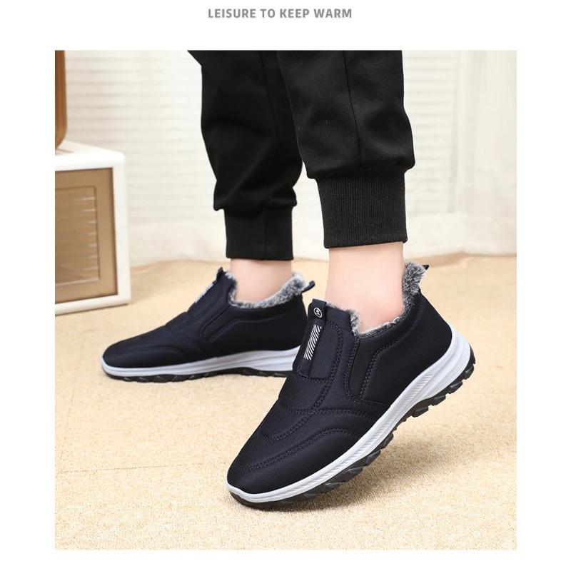 Fashion Winter Snow Boots Men Outdoor Plush Shoes Hiking Ankle Boots Comfortable Men Warm Shoes Work Shoes Footwear Man Sneakers