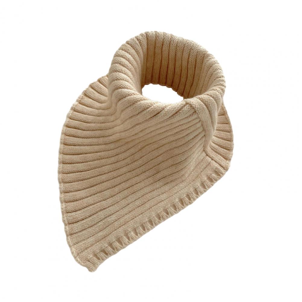 Women Autumn Winter Knitted Fake Collar Scarf Solid Color Ribbed Warm Turtleneck Neck Warmer Detachable Windproof False Collar