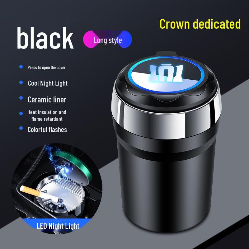 Toyota Crown Lu Fang ROYAL Car Ashtray with Multicolor Ambient Light for Car and Home Use