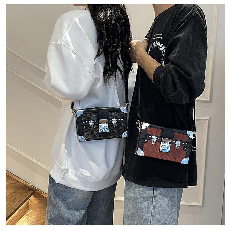 Trendy Box Messenger Bag: Stylish High-End Design for Men & Women