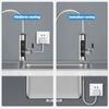 3000W 220V Electric Kitchen Water Heater Tap Stainless Steel LED Digital Instant Hot Water Faucet Heater Cold Heating Faucet