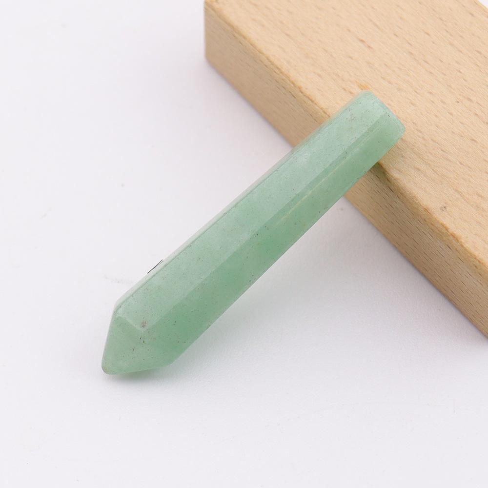Crystal Jade Single Point Hexagonal Pillar Pendant - 1*5cm Accessory