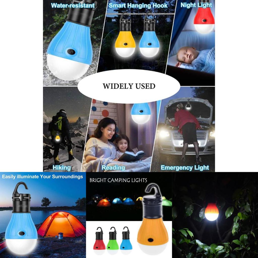 Bright And Colorful Outdoor Hook Light Multifunctional Tent Lamp Emergency 3led 39g
