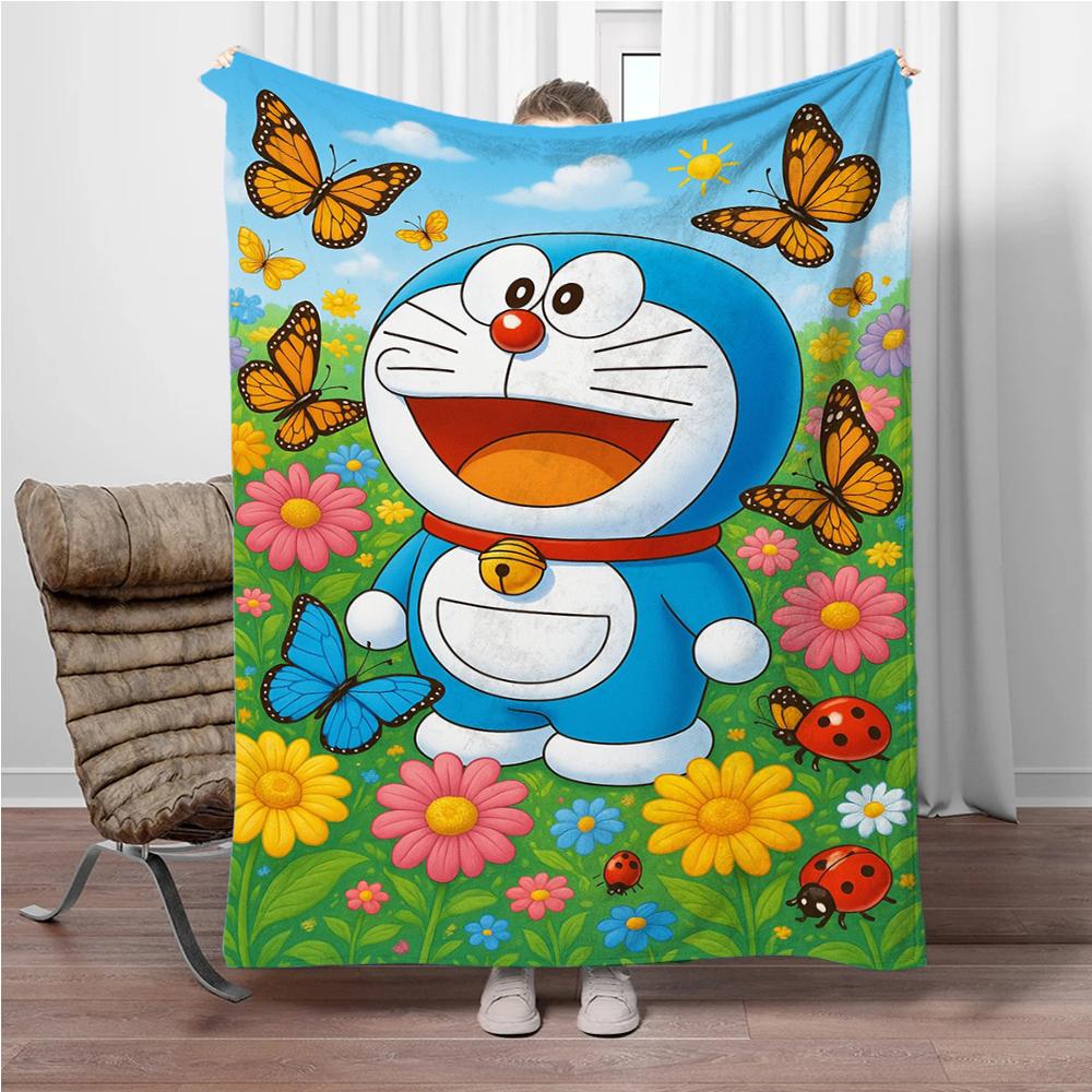 Doraemon Japonský Anime Deku Dívky Kluci Plyšový Dekorační Deku na Pohovku Novinka Teplý Deku na Všechna Roční Období Děti Student Děti Dárek