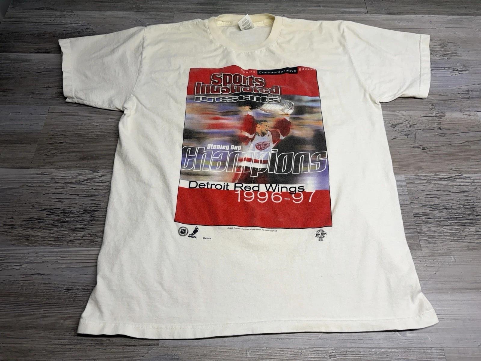 

Vintage Detroit Red Wings 1997 Stanley Cup Champions Shirt Sports Illustrated L 3XL