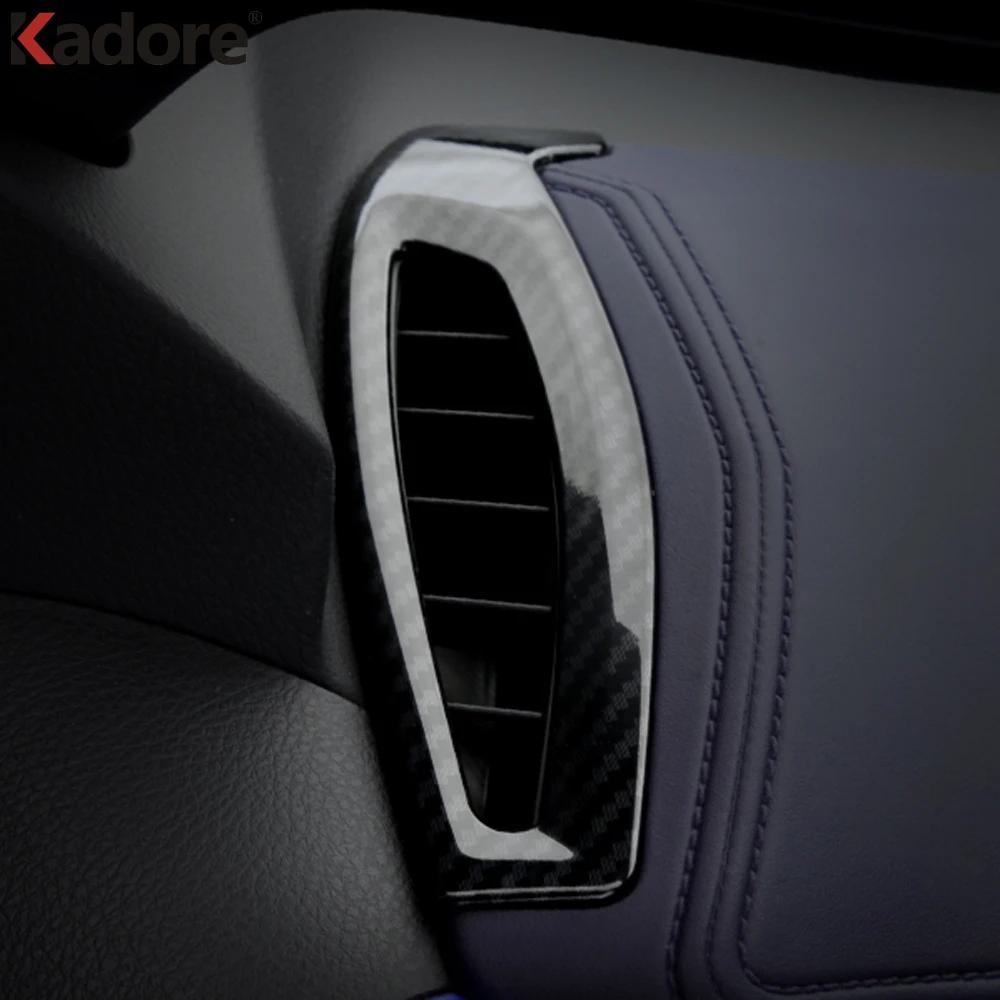 Car Front Side Air Condition Vent Cover Trim For Toyota CHR C-HR 2016 2017 2018  Carbon Fiber Interior Moulding Accessories