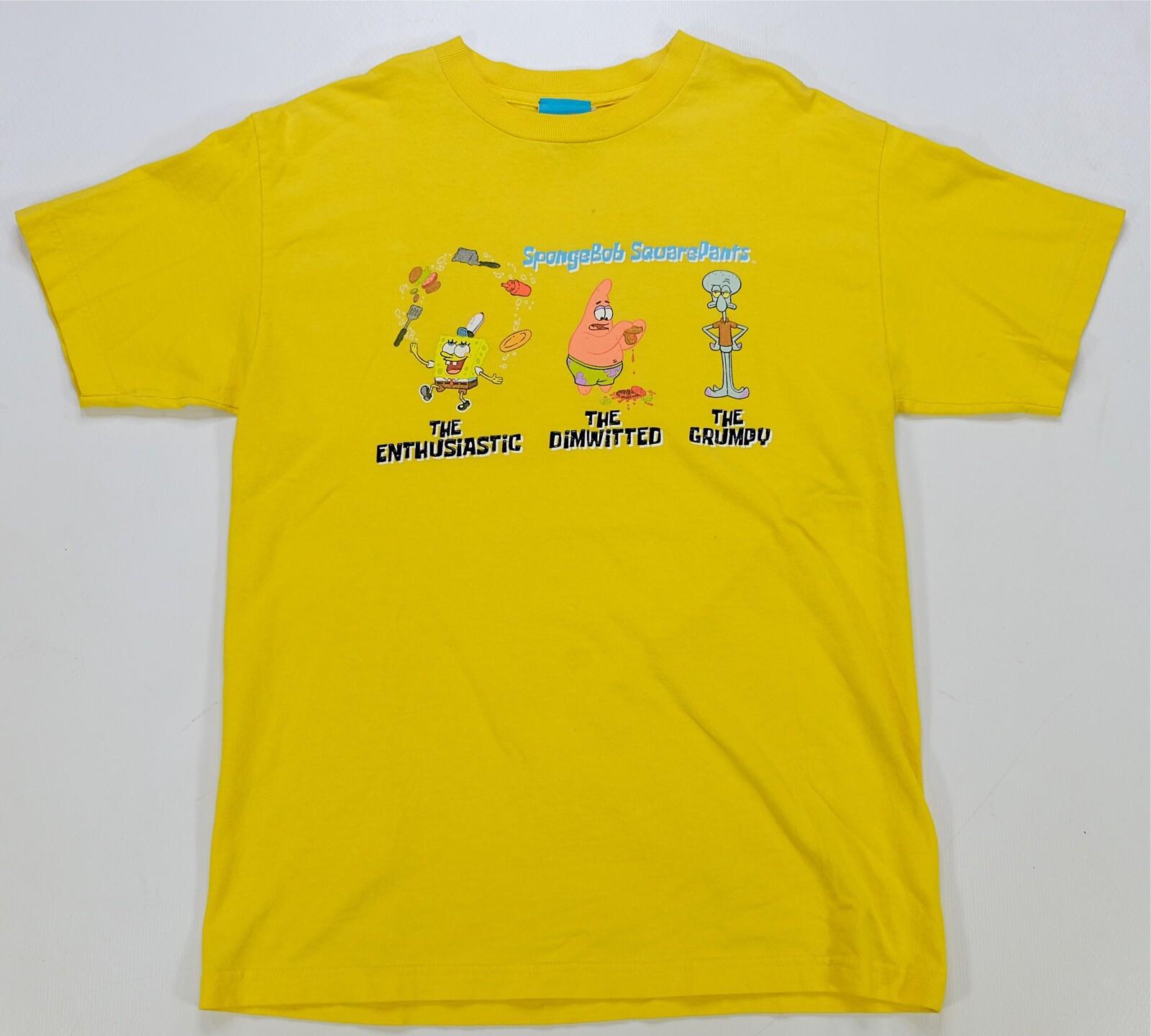 VTG Spongebob Squarepants Patrick Star Squidward Enthusiastic T Shirt 2000s XL