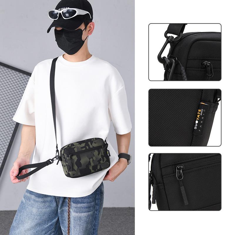 Autumn New Trendy Shoulder Small Square Bag Nylon Ultra-light Anti-splashing Casual Mobile Phone Small Backpack Messenger Bag