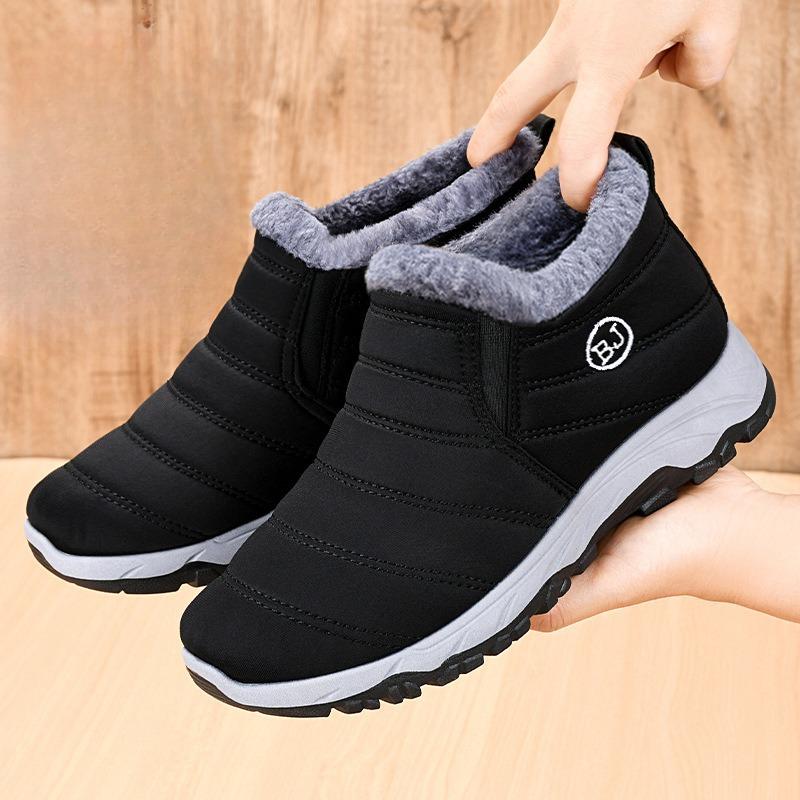 New Cotton Shoes Large-sized Cotton Boots Short Boots with Fleece Thickened and Warm Snow Boots