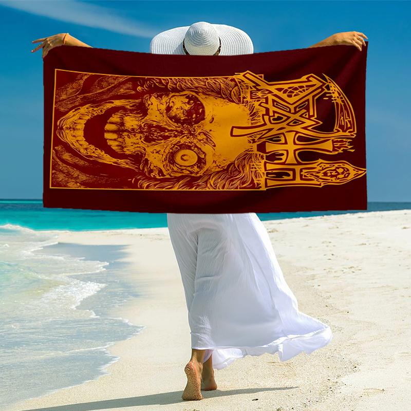 Death Fashion Beach Towel: Ideal for Summer Adventures Soft, absorbent and quick drying suitable for swimming and bathing