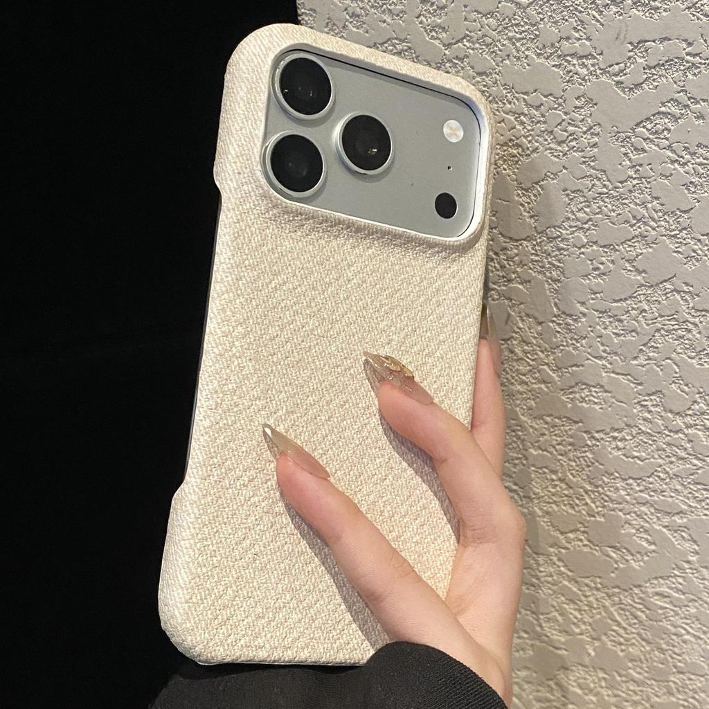 White Denim Pattern Phone Case for Apple 17 Pro Max, 16/15, New 14 Pro Max, 13 Mini
