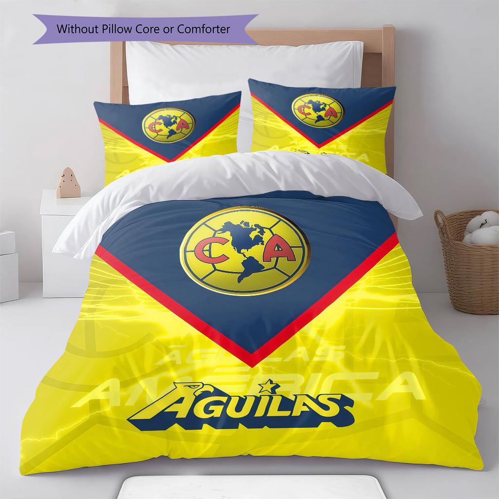 Club America Pattern Bedding,Quilt Set Quilt Cover Pillowcase Home Birthday Gift(1 * Duvet Cover + 2 * Pillowcase, Without Core)