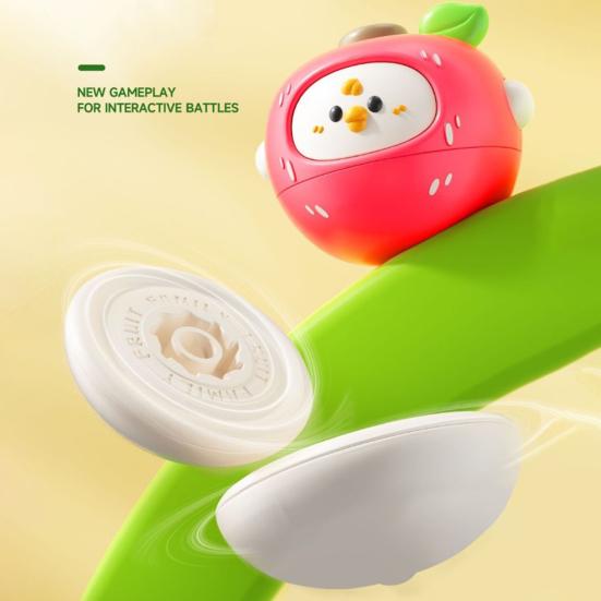 Cartoon Fruit Spinning Top Toy Multi-player Interactive Banana Orange Durian Pear Press Gyroscope Battle Toy Toddlers Educational Spinner Toy
