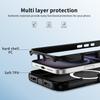 For iPhone 16 Case Compatible with MagSafe Lens Frame Kickstand TPU + PC Shockproof Phone Cover