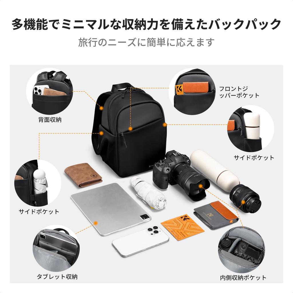 Camera Compatible with DSLR 5L Compact Camera Camera Accessory [K&F CONCEPT] Backpack, Cameras, Capacity, Small, Lightweight, Water-Repellent, Case,