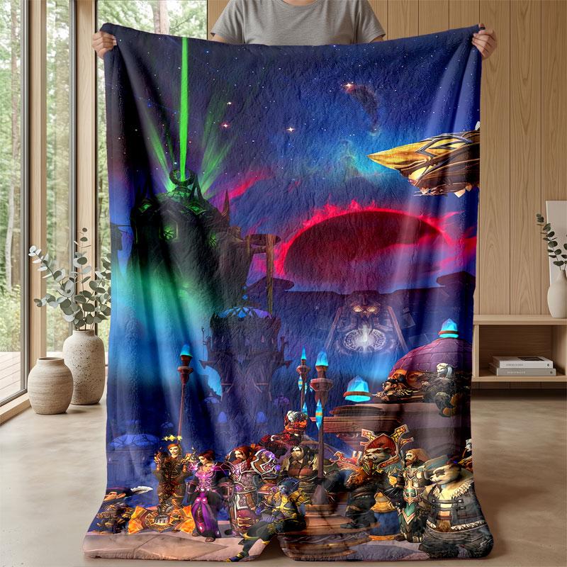 Soft Flannel Blanket Lightweight Cozy Bedroom Living Room CoverWorld of Warcraft