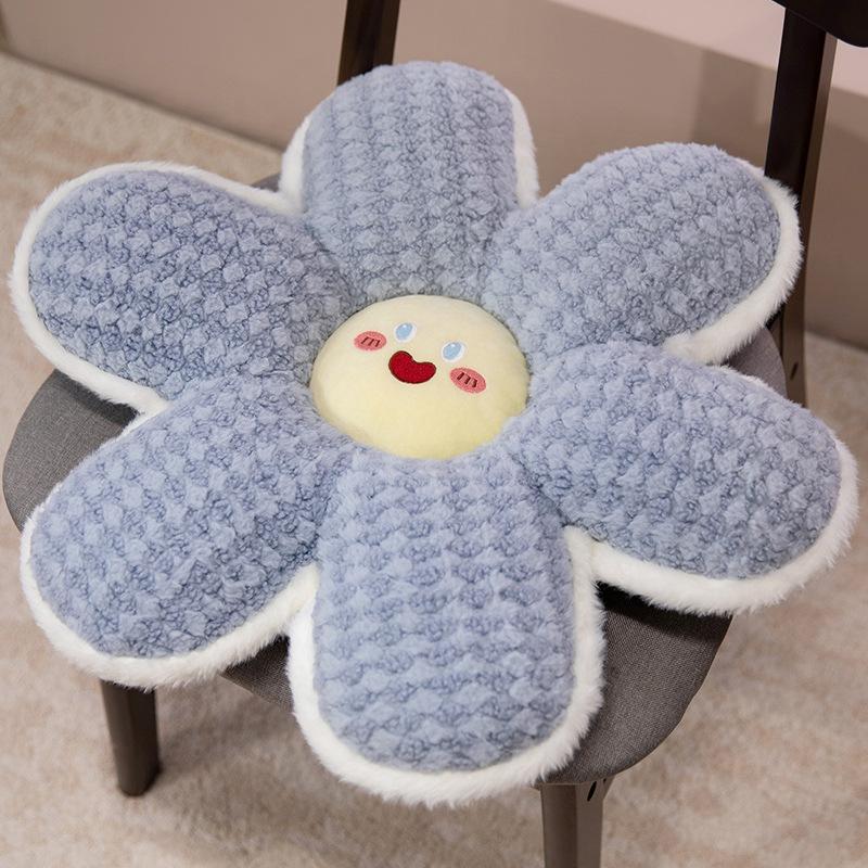 Lamb Wool Flower Office Thickened Chair Cushion Cushion Tatami Bedroom Petal Butt Cushion Seat Cushion