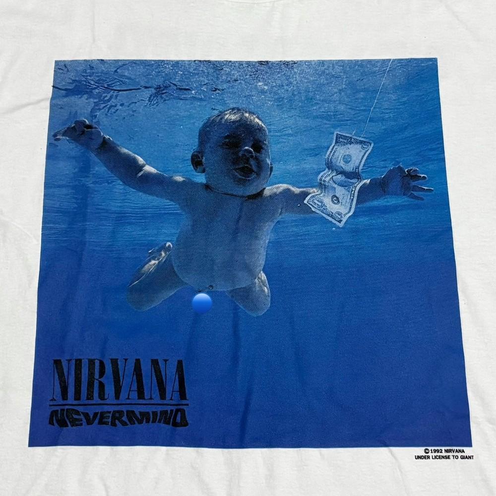 Vintage Nirvana Nevermind Size L Kurt Cobain 90s Single Stitch T-Shirt REPRINT