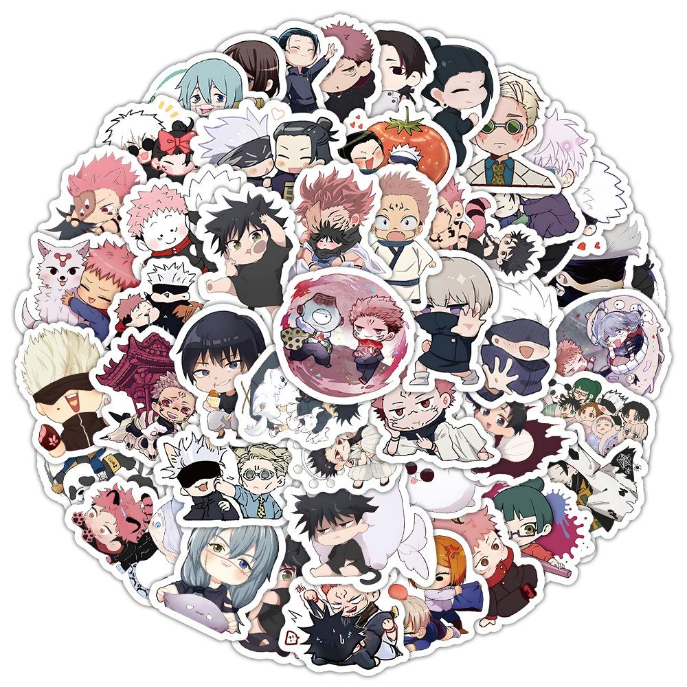 10/30/50/100 Stück Lustige Cartoon Jujutsu Kaisen Aufkleber Anime Decals DIY Auto Laptop Handyhülle Skateboard Wasserdichter Aufkleber Spielzeug