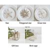 NEW Gold Christmas Decoration Iron Art Glitter Hanging Pendants Small Gifts Box Party Supplies Drop Ornament Christmas
