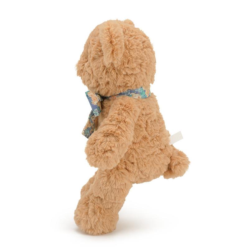 Flower Broken Bow Baby Cuddly Bear Plush Toy Short Pile Material Kids Doll Gift