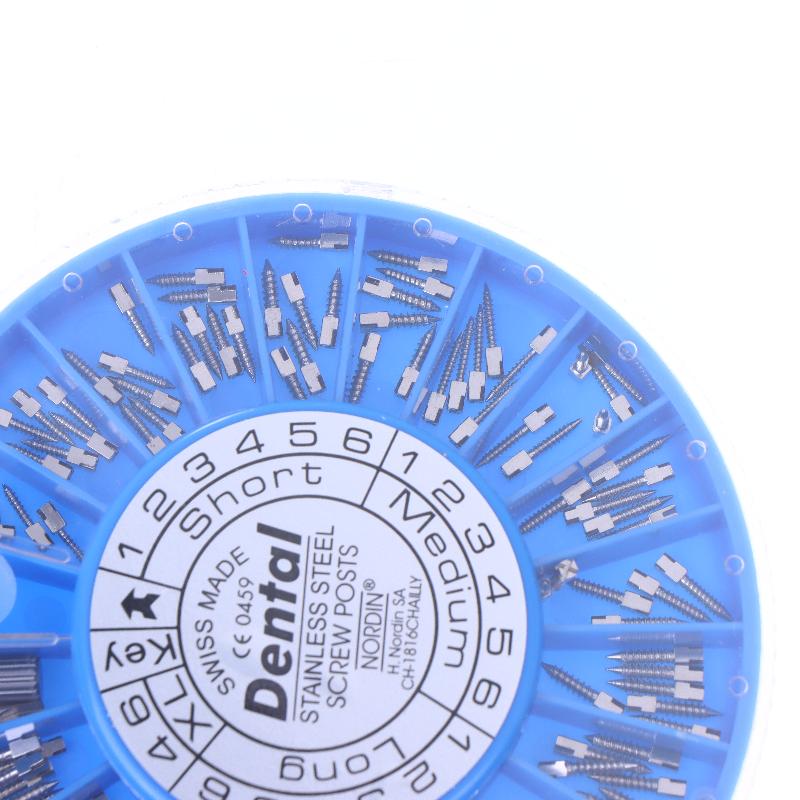 120 Pcs/Box Dental Endodontic Conical Screw Post Endo Root Canal Pins Pure Titanium Gold Plated Stainless Steel Material