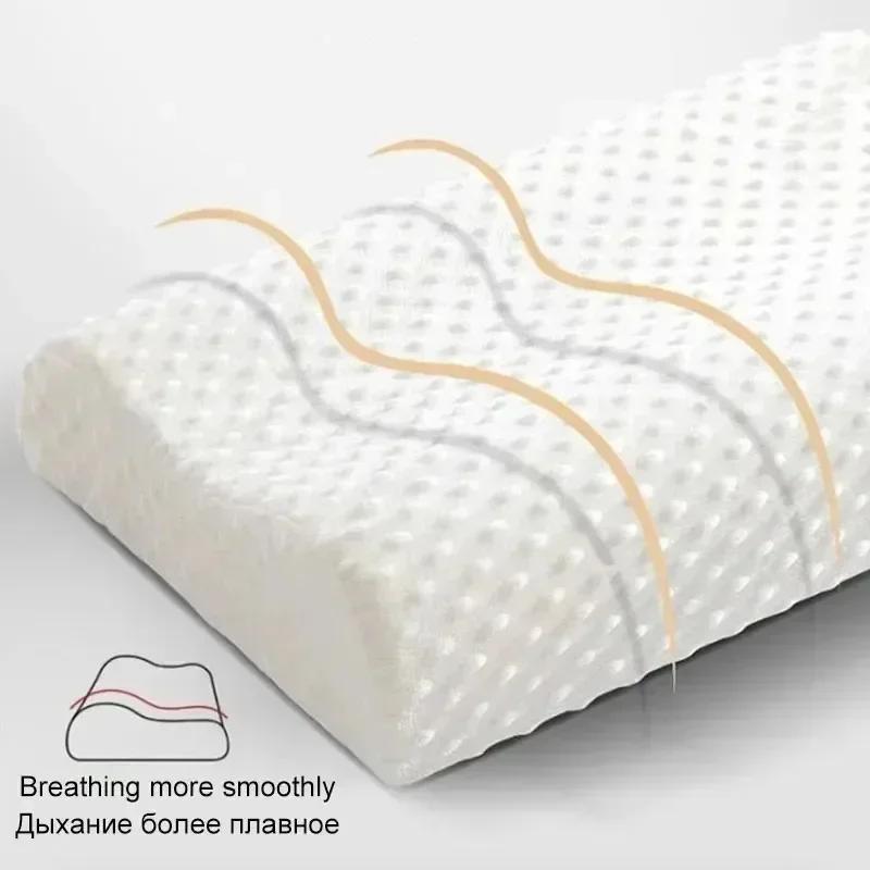 1PC Sleeping Memory Foam Pillow Cervical Massage Pillows Natural Orthopedic Pillow Home Supplies Replacement with Pillow Cover