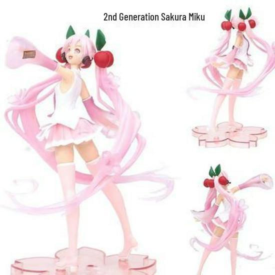 Cherry Blossom Pink Hatsune Miku Figurine - Anime Princess Desktop PC or Car Decoration Ornament