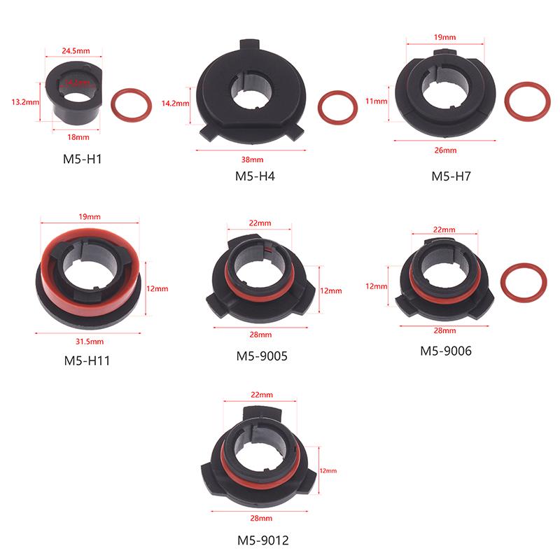 Car Led Headlight Bulb Base H1 H4 H7 H11 9005 9006 9012 High Temperature Automobile Led Lamp Chuck Bulb Holder Adapter
