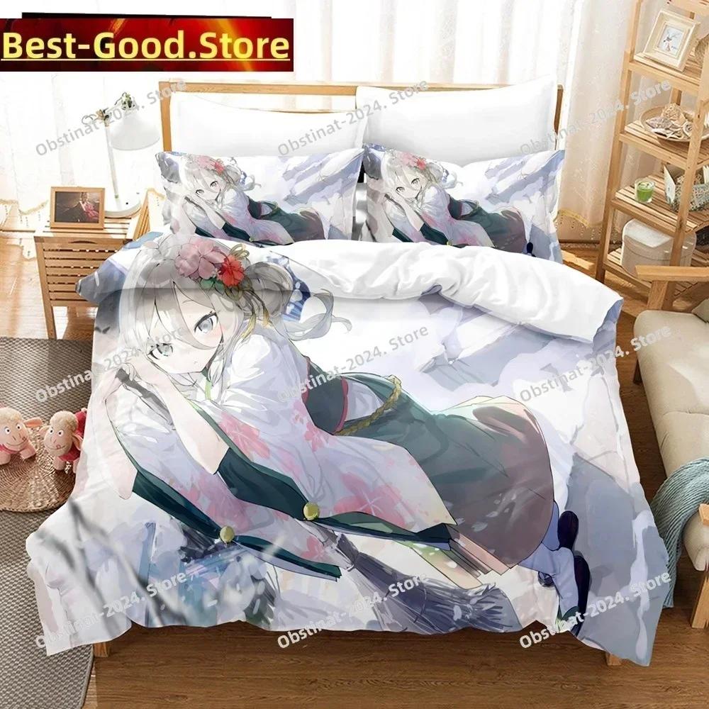 3D Anime Girls The Ryuo's Work Is Never Done Bedding Set Print Single Comforter Duvet Cover Pillow Case 3 Pieces Kids Adult Size