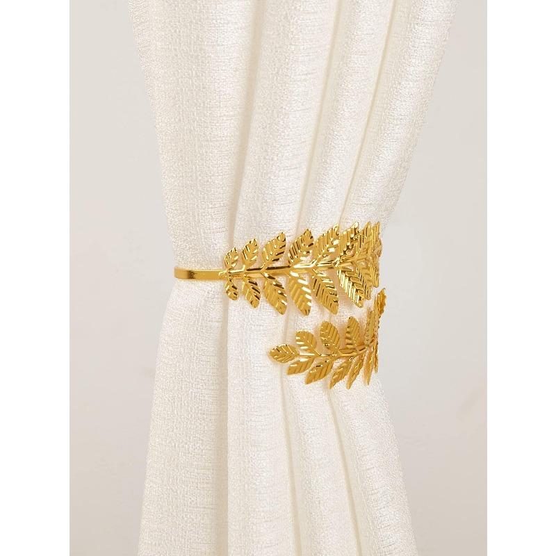 

Leaf Open Curtain Rings Gifts Birthday Graduation 2PCS золотой