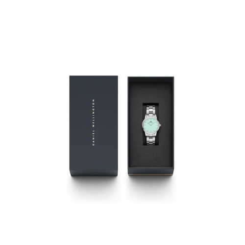 [Official Limited Edition/2-Year Warranty/Limited Edition] Daniel Wellington DW Women's Iconic Link Pastel Mint 32mm Metal Watch with Mint Green Dial
