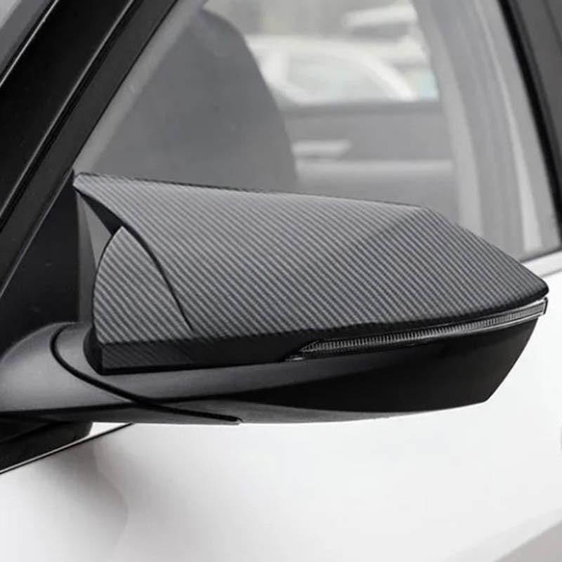 Car Rearview Side Mirror Cover For Hyundai Elantra 2021-2023 Wing Cap Exterior Sticker Door Back View Case Trim Carbon Fiber