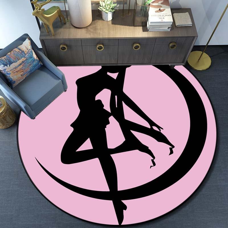 Uroczy Sailor Moon Wodoodporny i antypoślizgowy okrągły ładny dywanik podłogowy okrągły dywanik do salonu dziecięcy namiot do gry w grę dywaniki