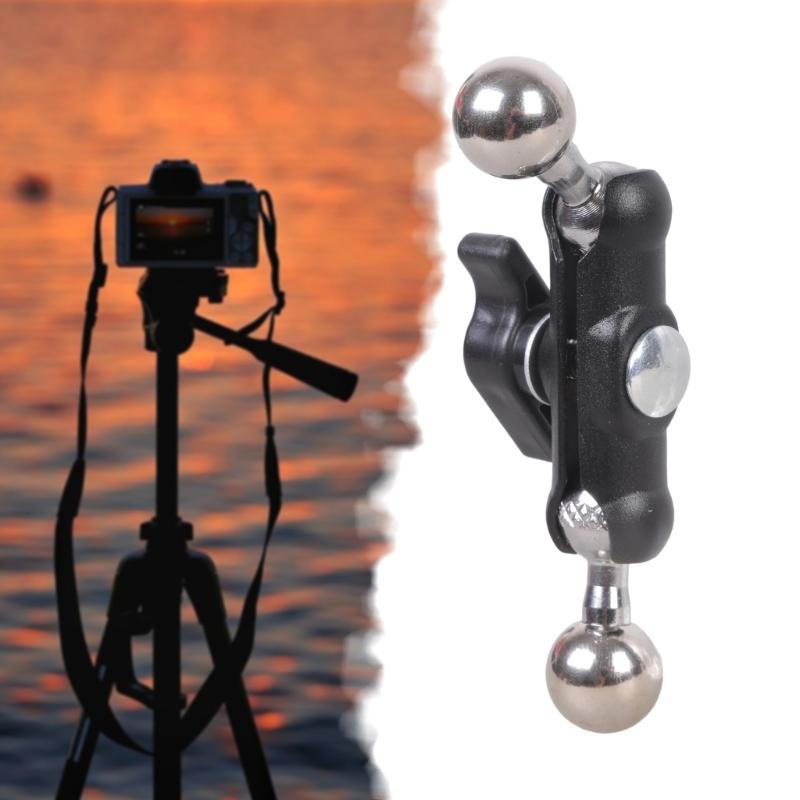 Adjustable 17mm to 17mm Ball Mounting Arm Heavy Duty Iron Clamp Rotatable Metal Clamp for Mobile Phone Monitor Video