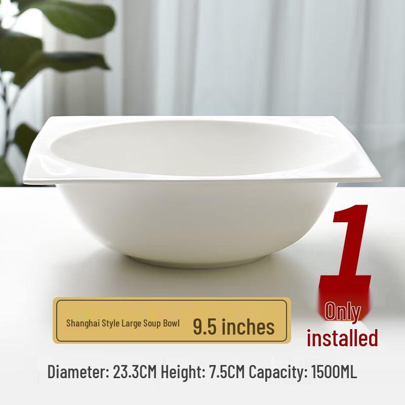 Qianxing 9.5-inch Ceramic Soup & Noodle Bowls, Set of 2