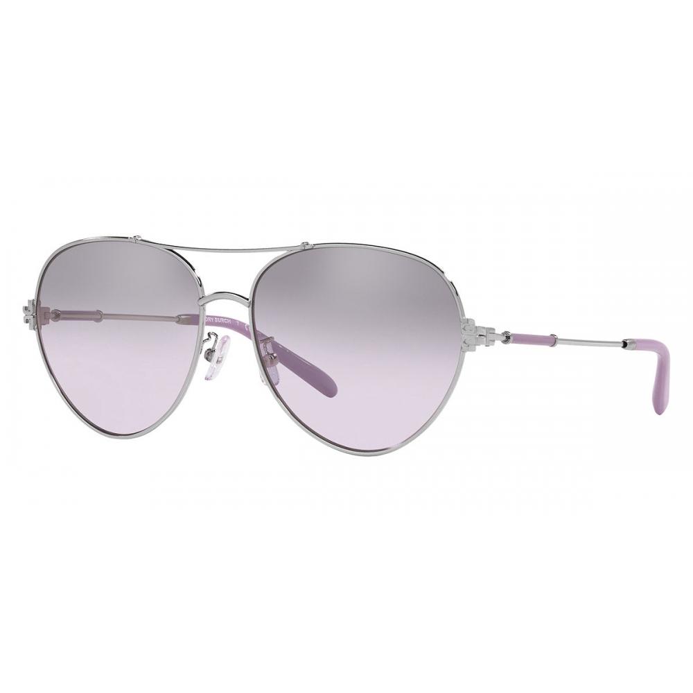 

Женские солнцезащитные очки Tory Burch 58 мм серебристые