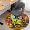 1pc construction site Round Chair mat Area Rug - Non-Slip, Floor Mat for Office, Bedroom, and Indoor Decor c1125411