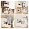 Cosmetic Storage Box Adjustable with 3 Compartments Cosmetic Organizer for Mirror Cabinet Slim Expandable Makeup